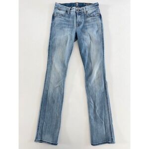 7 For All Mankind Women’s Straight Leg Jeans - Light Blue Wash